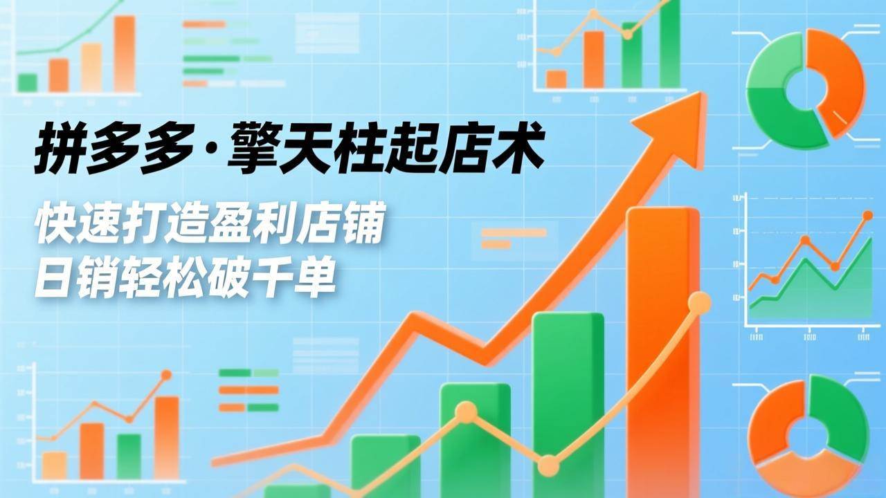 （17715期）拼多多·擎天柱起店术3.0(更新)，爆流布局、利润起飞、不断流，快速打造盈利店铺，日销破千单-微乐源创业网