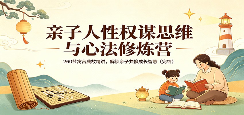亲子人性权谋思维与心法修炼营：260节寓言典故精讲，解锁亲子共修成长智慧（完结）-赚客网赚