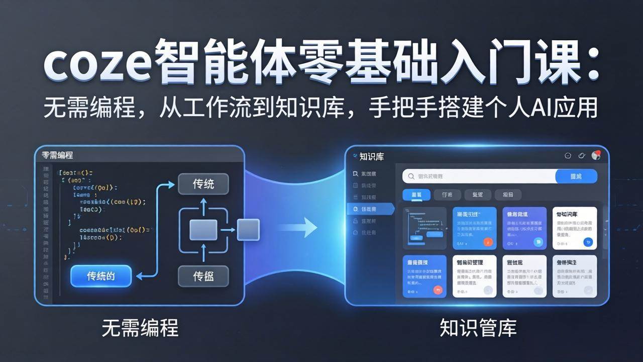 （17775期）coze智能体零基础入门课：无需编程，从工作流到知识库，手把手搭建个人AI应用-赚客网赚