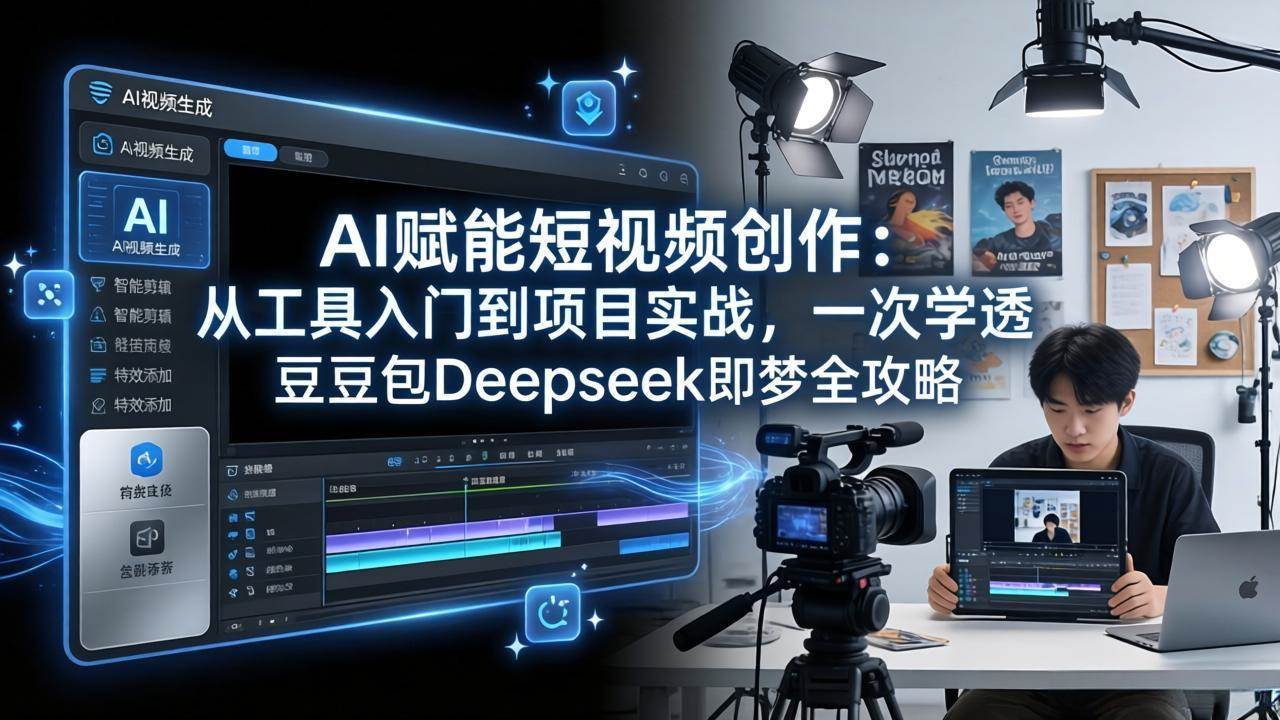 （17762期）AI赋能短视频创作：从工具入门到项目实战，一次学透豆包Deepseek即梦全攻略-赚客网赚