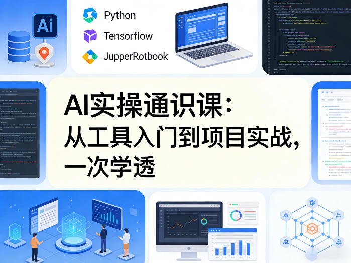 AI实操通识课，从工具入门到项目实战，一次学透-休闲网赚three