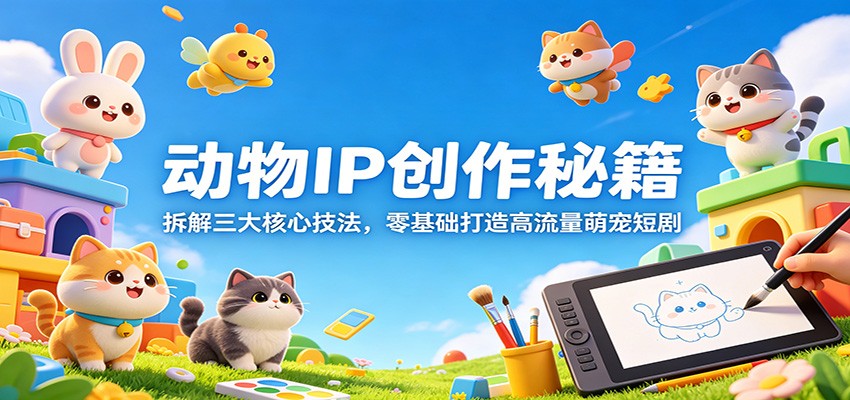 动物IP创作秘籍：拆解三大核心技法，零基础打造高流量萌宠短剧-赚客网赚