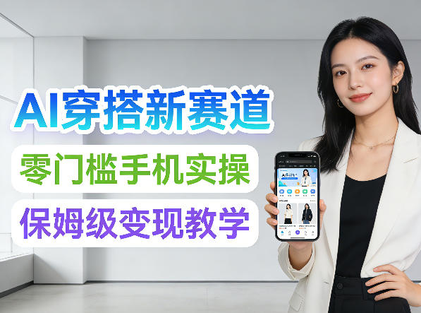 2026年AI穿搭新赛道，零门槛手机实操，保姆级变现教学-赚客网赚