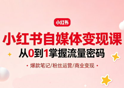 大漂亮·小红书自媒体变现课-休闲网赚three