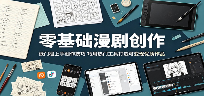 零基础漫剧创作：低门槛上手创作技巧，巧用热门工具打造可变现优质作品-赚客网赚