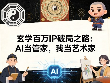 玄学百万IP破局之路：AI当管家，我当艺术家--
