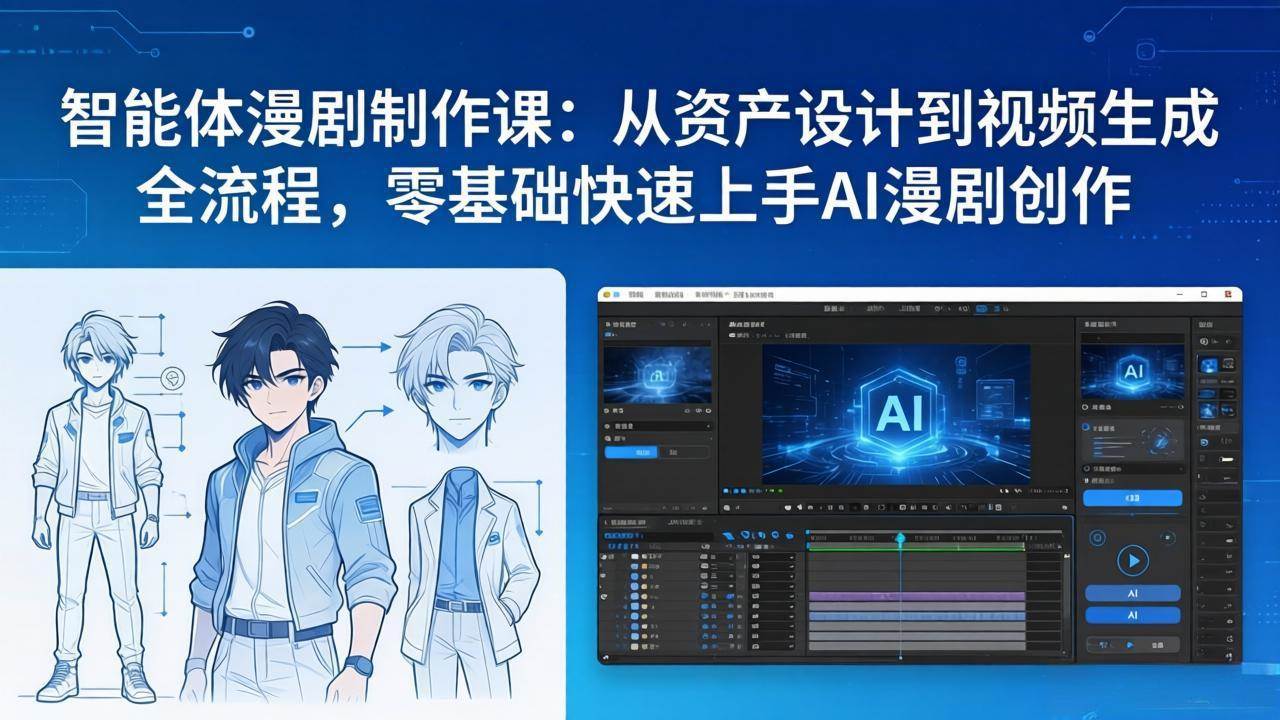 （17709期）智能体漫剧制作课：从资产设计到视频生成全流程，零基础快速上手AI漫剧创作-微乐源创业网