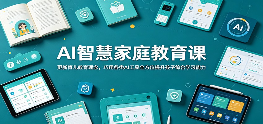 AI智慧家庭教育课：更新育儿教育理念，巧用各类AI工具全方位提升孩子综合学习能力-吾藏分享