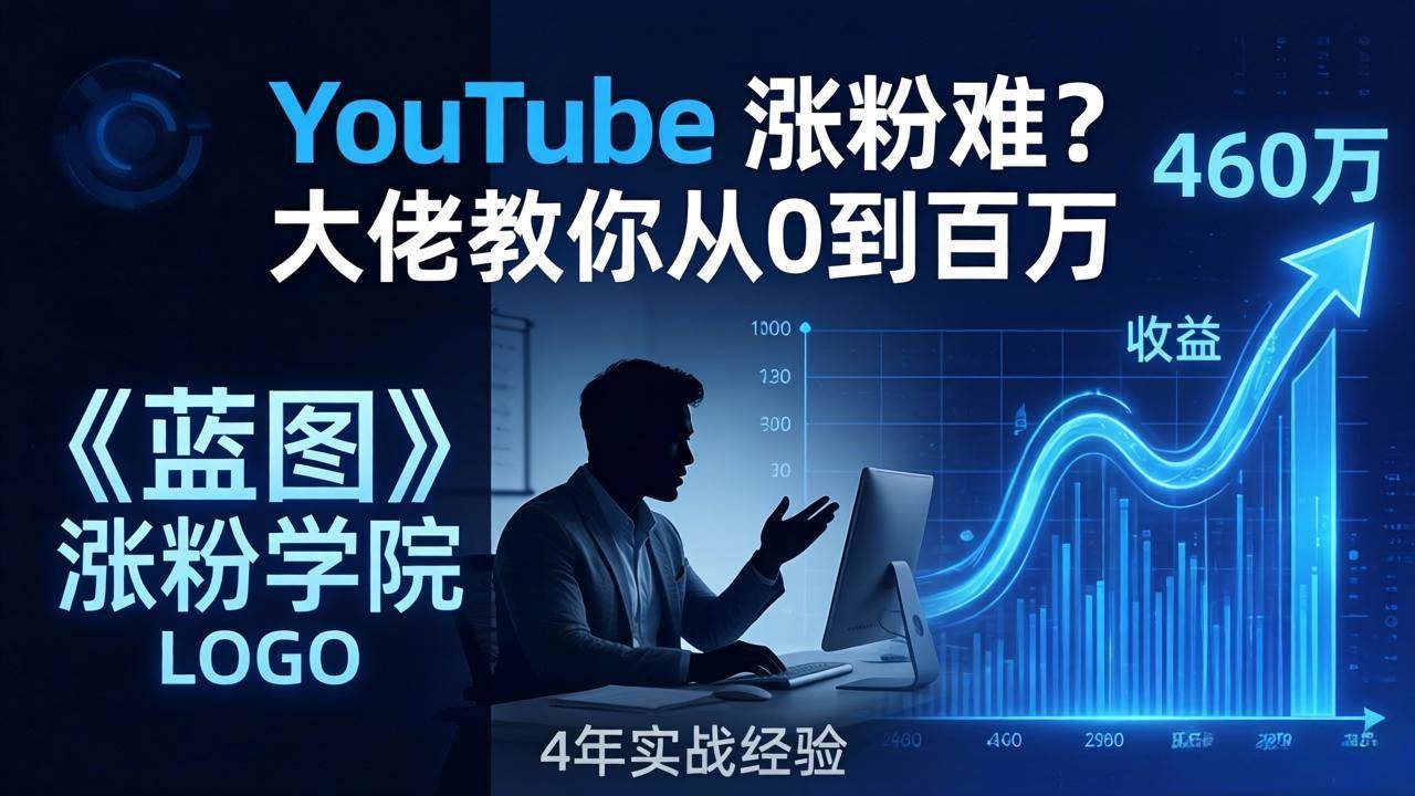 （17836期）YouTube 涨粉难？《蓝图涨粉学院》：4 年赚 460 万的大佬教策略，从0到百万有路径！-赚客网赚