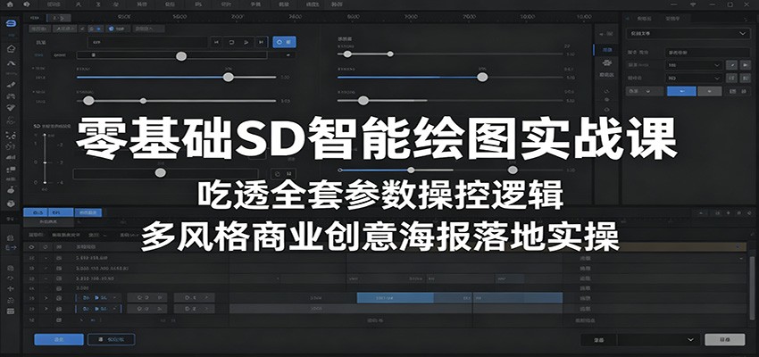 零基础SD智能绘图实战课：吃透全套参数操控逻辑，多风格商业创意海报落地实操-吾藏分享