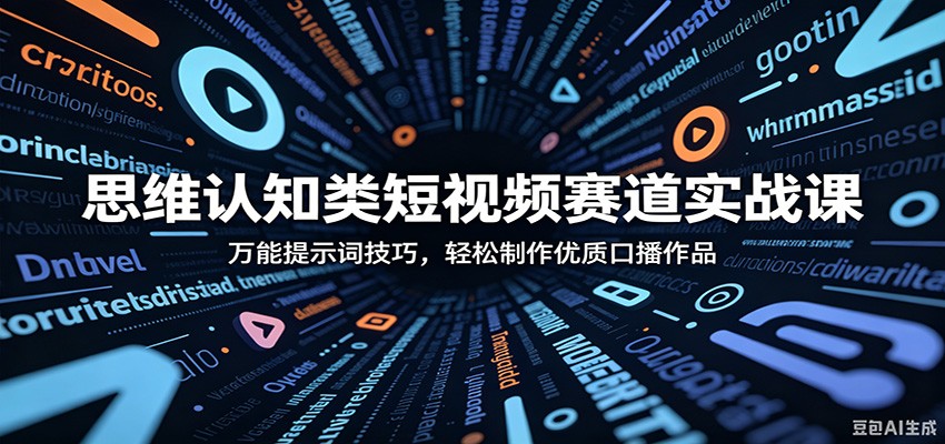 思维认知类短视频赛道实战课：万能提示词技巧，轻松制作优质口播作品-吾藏分享