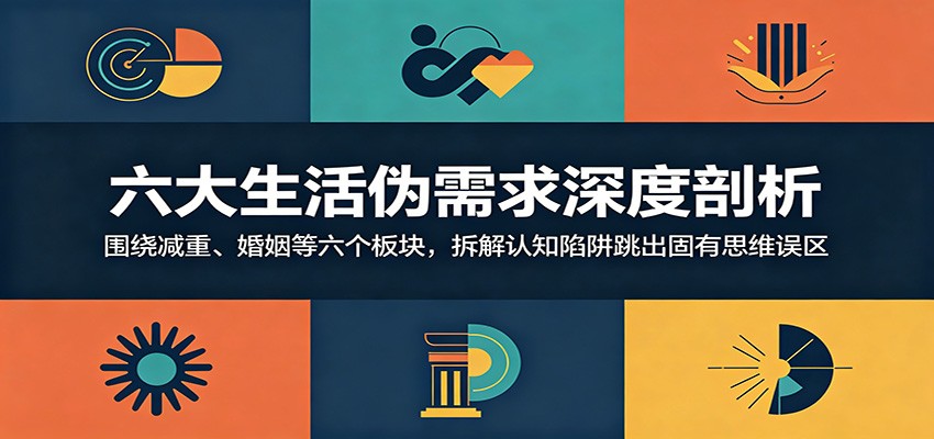 六大生活伪需求深度剖析：围绕减重、婚姻等六个板块，拆解认知陷阱跳出固有思维误区-赚客网赚