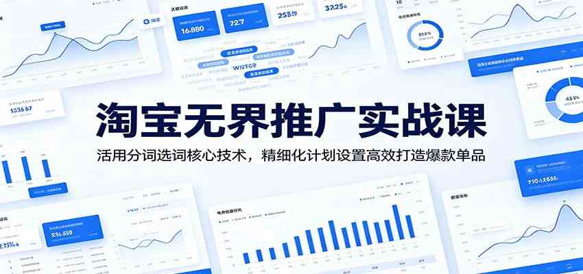 淘宝无界推广实战课：活用分词选词核心技术，精细化计划设置高效打造爆款单品-吾藏分享