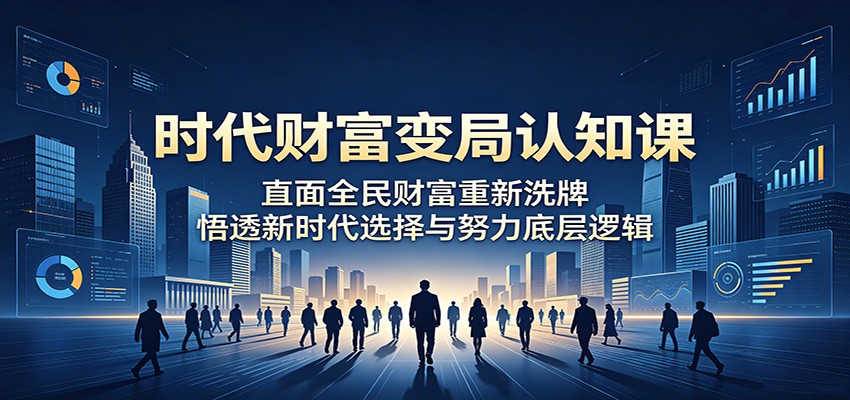 时代财富变局认知课：直面全民财富重新洗牌，悟透新时代选择与努力底层逻辑-吾藏分享