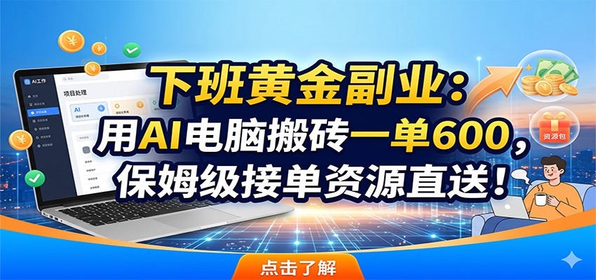 下班黄金副业：用AI电脑搬砖一单600，保姆级接单资源直送！-吾藏分享