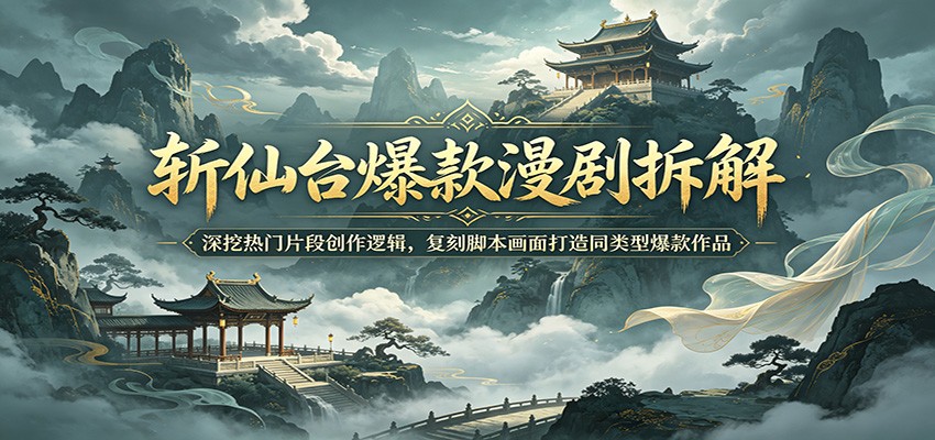 斩仙台爆款漫剧拆解：深挖热门片段创作逻辑，复刻脚本画面打造同类型爆款作品-吾藏分享