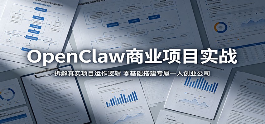 OpenClaw商业项目实战：拆解真实项目运作逻辑，零基础搭建专属一人创业公司-创客前沿