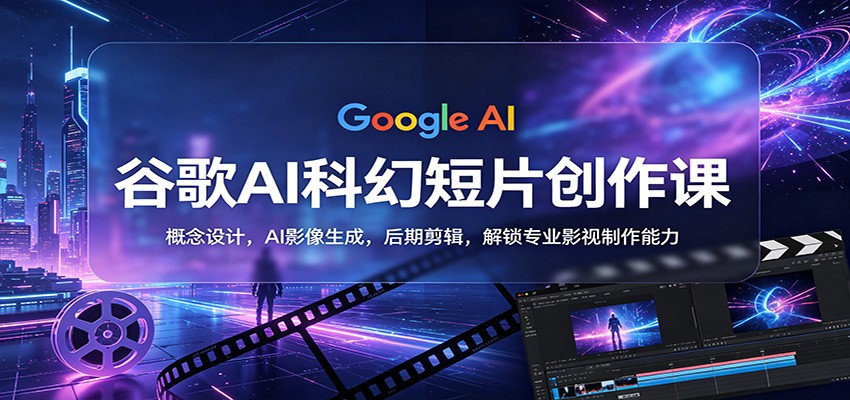 谷歌AI科幻短片创作课：概念设计，AI影像生成，后期剪辑，解锁专业影视制作能力-创客前沿