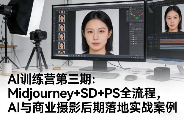 AI训练营第三期：Midjourney+SD+PS全流程，AI与商业摄影后期落地实战案例-吾藏分享