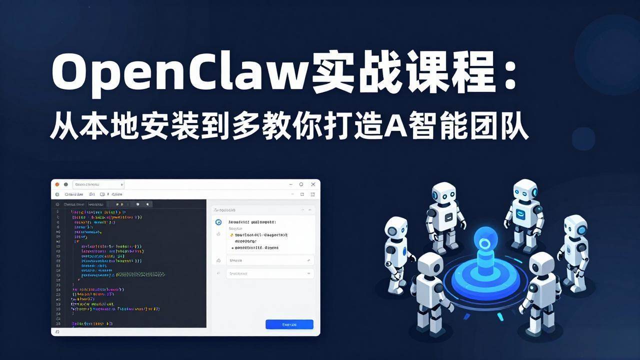（17883期）OpenClaw实战课程：从本地安装到多Agent协同，手把手教你打造AI智能团队-吾藏分享
