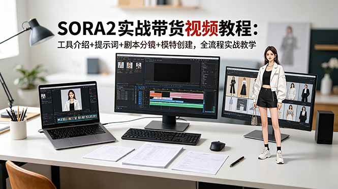 （18718期）SORA2实战带货视频教程：工具介绍+提示词+剧本分镜+模特创建，全流程实战教学-吾藏分享