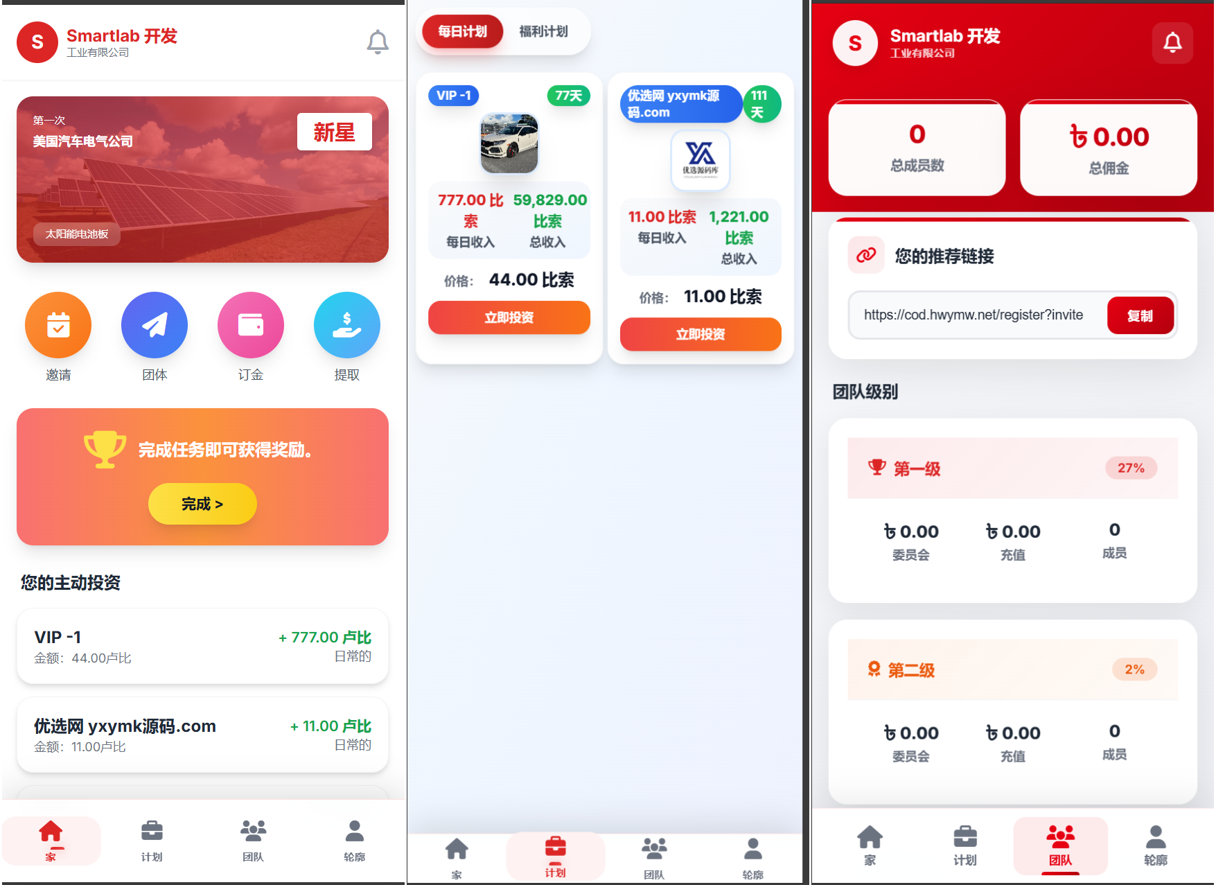 海外汽车电气投资理财源码/三级分销/可自定义产品-休闲网赚three