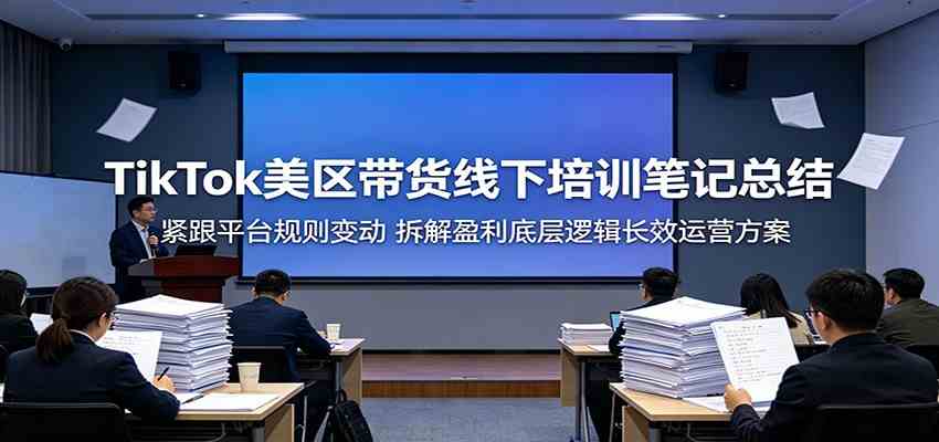 TikTok美区带货线下培训笔记总结：紧跟平台规则变动，拆解盈利底层逻辑长效运营方案-赚客网赚
