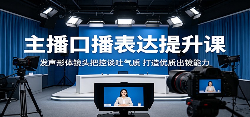 主播口播表达提升课：发声形体镜头把控谈吐气质，打造优质出镜能力-吾藏分享