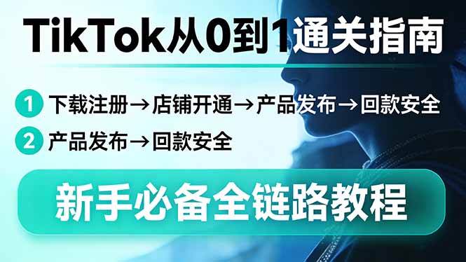 （17691期）TikTok从0到1通关指南：下载注册→店铺开通→产品发布→回款安全，新手必备全链路教程-微乐源创业网