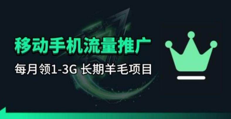 手机流量领取推广_每月一轮，刚需类的长期项目-赚客网赚