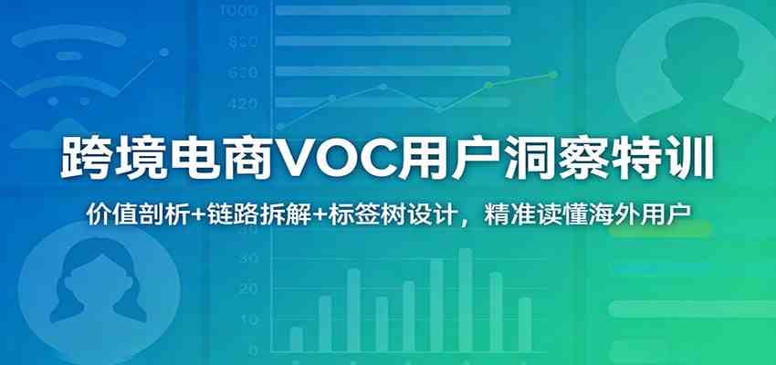 跨境电商VOC用户洞察特训:价值剖析+链路拆解+标签树设计,精准读懂海外用户-休闲网赚three
