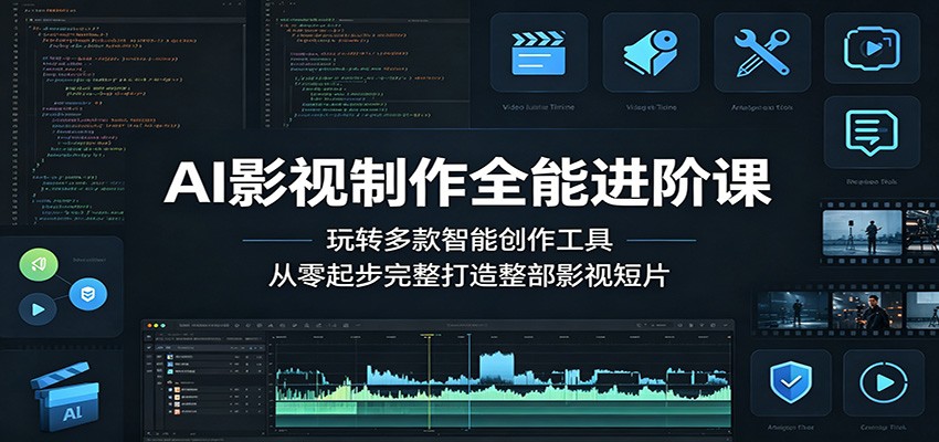 AI影视制作全能进阶课：玩转多款智能创作工具，从零起步完整打造整部影视短片-创客前沿