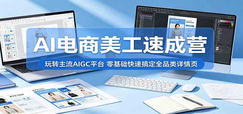 AI电商美工速成营：玩转主流AIGC平台，零基础快速搞定全品类详情页-吾藏分享