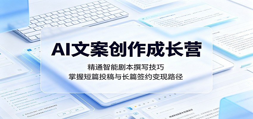 AI文案创作成长营：精通智能剧本撰写技巧，掌握短篇投稿与长篇签约变现路径-雷总联盟