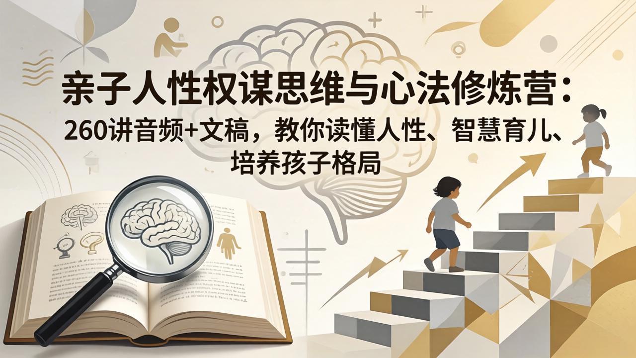 亲子人性权谋思维与心法修炼营：260讲音频+文稿，教你读懂人性、智慧育儿、培养孩子格局-雷总笔记资源网