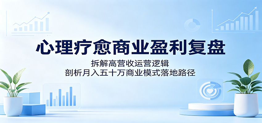 心理疗愈商业盈利复盘：拆解高营收运营逻辑，剖析月入五十万商业模式落地路径-吾藏分享