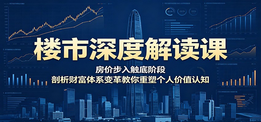 楼市深度解读课：房价步入触底阶段，剖析财富体系变革教你重塑个人价值认知-吾藏分享