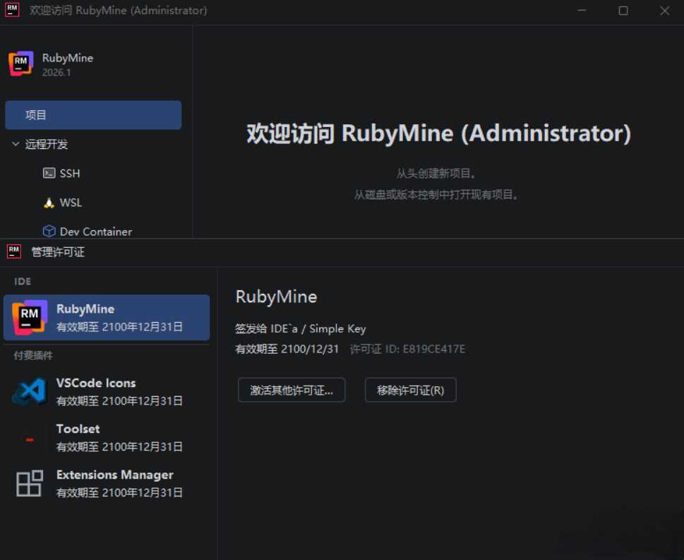 RubyMine v2026.1.0.0 高级版-吾藏分享
