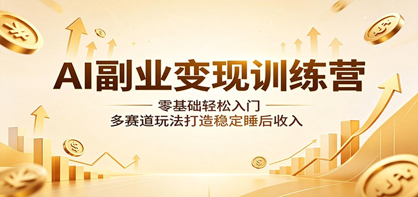 AI副业变现训练营:零基础轻松入门,多赛道玩法打造稳定睡后收入-雷总笔记资源网