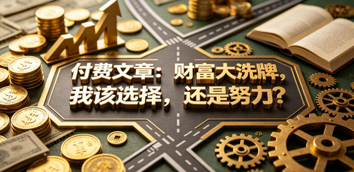 付费文章：财富大洗牌，我该选择，还是努力？-创客前沿