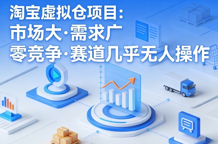 淘宝虚拟仓项目，市场大，需求广，零竞争，赛道几乎没人操作（更新0410）-赚客网赚
