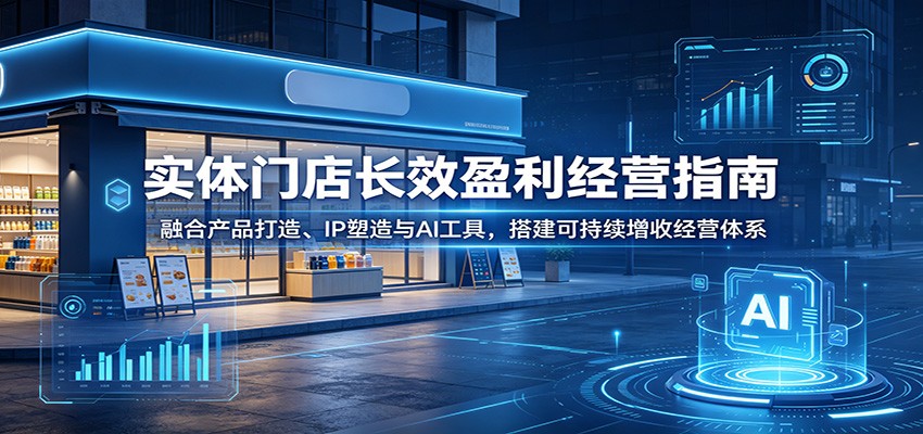 实体门店长效盈利经营指南：融合产品打造、IP塑造与AI工具，搭建可持续增收经营体系-吾藏分享