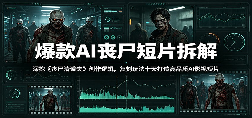 爆款AI丧尸短片拆解：深挖《丧尸清道夫》创作逻辑，复刻玩法快速打造高品质AI影视短片-吾藏分享