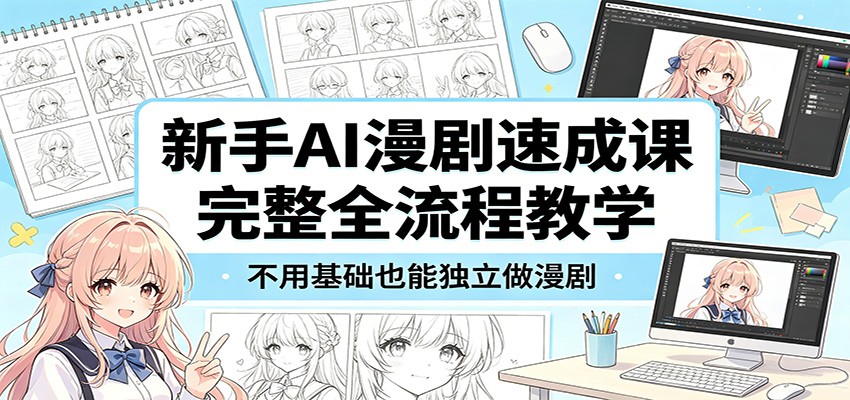 新手AI漫剧速成课：完整全流程教学，不用基础也能独立做漫剧-吾藏分享