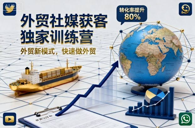 外贸社媒获客独家训练营，外贸新模式，快速做外贸（更新26年3月）-吾藏分享