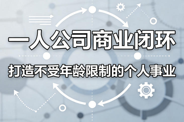 一人公司商业闭环，打造一份不受年龄限制的个人事业-赚客网赚