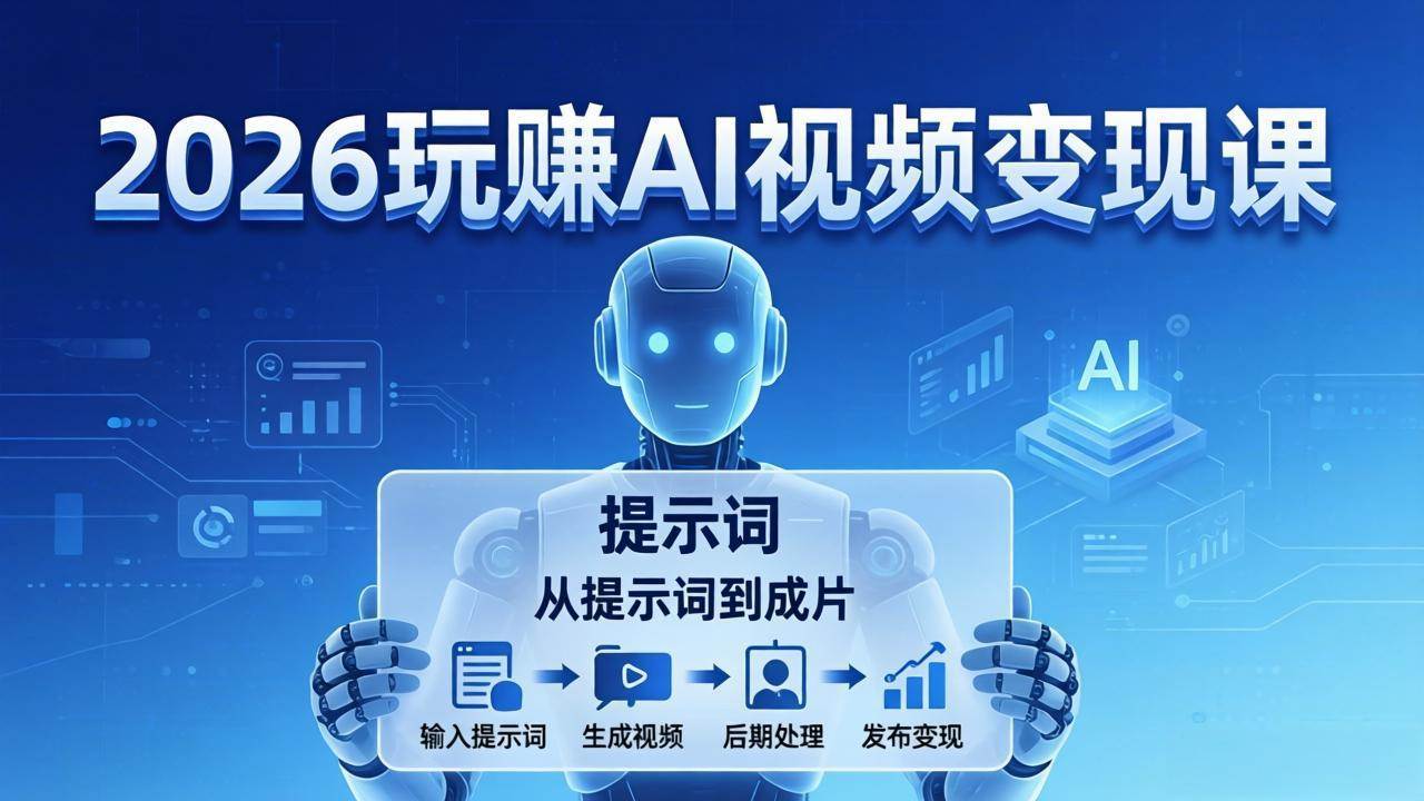 （17827期）2026玩赚AI视频变现课：掌握 AI 视频全流程技能，从提示词到成片高效产出-休闲网赚three