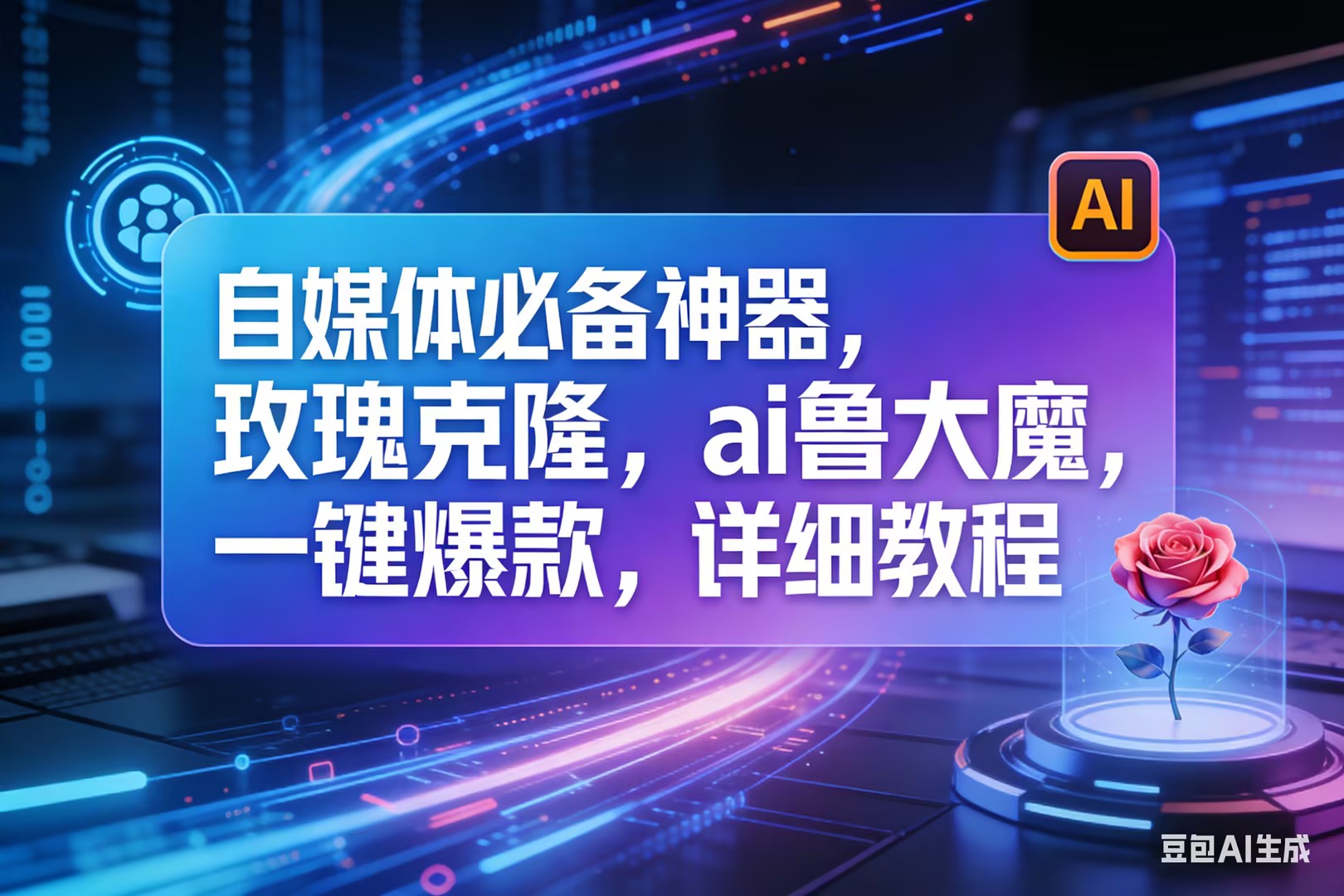 （17721期）玫瑰克隆工具，ai鲁大魔，自媒体必备神器，一键爆款，详细教程。-创客前沿