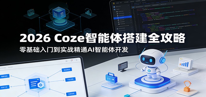 2026 Coze智能体搭建全攻略：零基础入门到实战精通AI智能体开发-赚客网赚