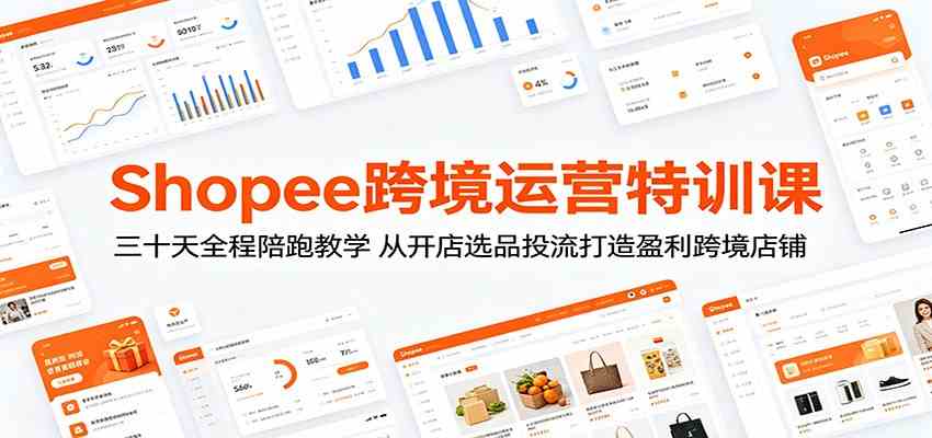 Shopee跨境运营特训课：三十天全程陪跑教学，从开店选品投流打造盈利跨境店铺-吾藏分享